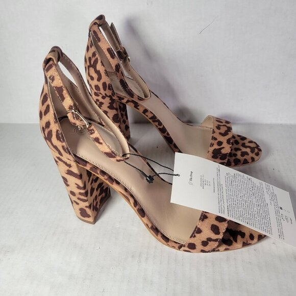 The Drop Rebecca Leopard Print Open Toe 4" Block Heel Sandals Size 6.5 - Picture 8 of 9